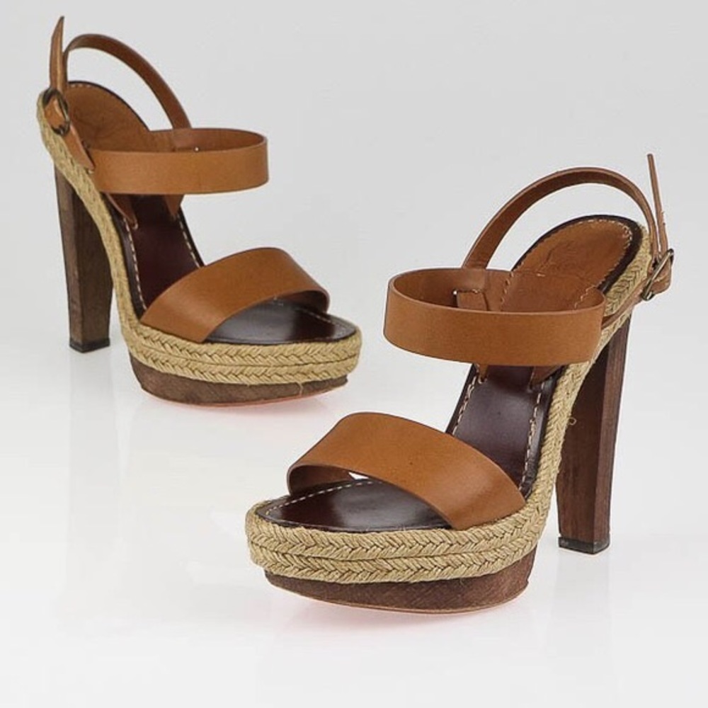 Louboutin Es Cubells Wood Espadrilles *rare find*